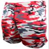 Epic Boy's 9" & 6" Pro Blade Single Layer (Camo Print) Red Basketball Shorts M view 1