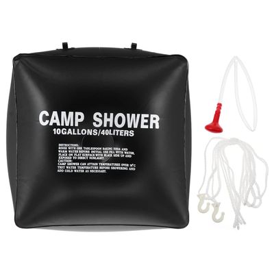 INOOMP 1set Solar Shower Bag Outdoor Camping Water Bag for Hiking Portable Solar Heating Pouch for Warm Showers Anywhere
