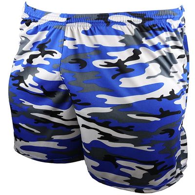 Epic Boy's 9" & 6" Pro Blade Single Layer (Camo Print) Blue Basketball Shorts M