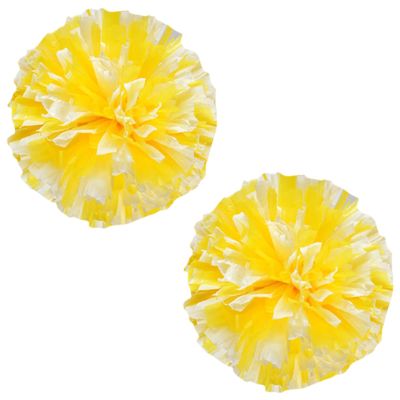 Charque 2 Pack Cheerleading Pom Poms with Four Finger Handle, Colorful Matte Matter Flowe Ball Cheer Poms for School Cheering Dance Team Cheerleading Uniform Accessories Kids Youth Adults Audience