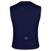 JEsilunmaMY Men's Slim Fit Suit Vest V-Neck 3 Button Business Waistcoat Formal Dress Vest with Pockets for Suit or Tuxedo (Blue,X-Large) view 2