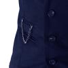 JEsilunmaMY Men's Slim Fit Suit Vest V-Neck 3 Button Business Waistcoat Formal Dress Vest with Pockets for Suit or Tuxedo (Blue,X-Large) view 4
