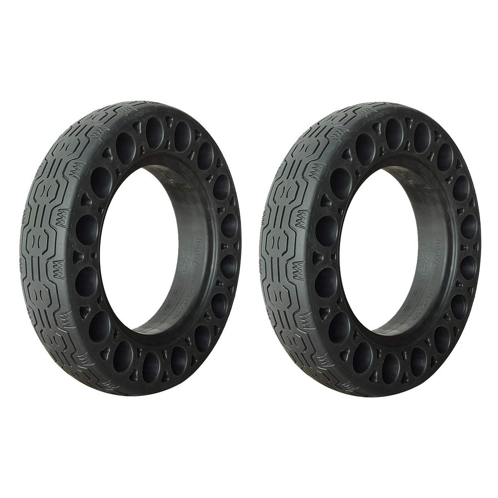 Pasotim 2PCS 10 Inch Rubber Solid Tires for Max G30 Damping Tyre Black