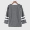 Little Girls Casual Long Sleeve T Shirts Crewneck Tunic Tops 4-13Y Kids Button Striped Tee Blouses (Grey-E, 12-13 Years) view 2