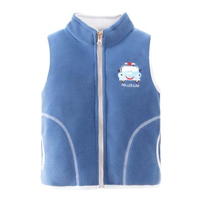 Toddler Babys Newborn Infant Girls Boys Cartoon Car Warm Thick Spring Winter Sleeveless Vest Boys (Navy, 12-18 Months)