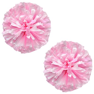 Charque 2 Pack Cheerleading Pom Poms with Four Finger Handle, Colorful Matte Matter Flowe Ball Cheer Poms for School Cheering Dance Team Cheerleading Uniform Accessories Kids Youth Adults Audience