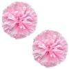 Charque 2 Pack Cheerleading Pom Poms with Four Finger Handle, Colorful Matte Matter Flowe Ball Cheer Poms for School Cheering Dance Team Cheerleading Uniform Accessories Kids Youth Adults Audience view 1