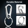 4Pcs Metal Carabiner Clip Keyring Keychain Key Ring Chain Holder for Car Keys/Purse- Silver Keychain Hook Organizer view 3