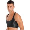 YONGHS Mens Sexy Crisscross Back Sleeveless Muscle Half Tank Top Vest T-Shirts Sports Bras Crop Tops 2# Black Large view 4