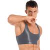 YONGHS Mens Sexy Crisscross Back Sleeveless Muscle Half Tank Top Vest T-Shirts Sports Bras Crop Tops 2# Grey X-Large view 3