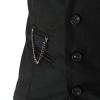 JEsilunmaMY Men's Slim Fit Suit Vest V-Neck 3 Button Business Waistcoat Formal Dress Vest with Pockets for Suit or Tuxedo (Black,Medium) view 4