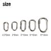 BORDSTRACT Oval Fishing Split Rings, 180PCS Stainless Steel Swivel Snap Lure Ring, Bait Connection Double Ring for Hard Bait, Minnow Bait, Crankbaits, Popper Bait view 2