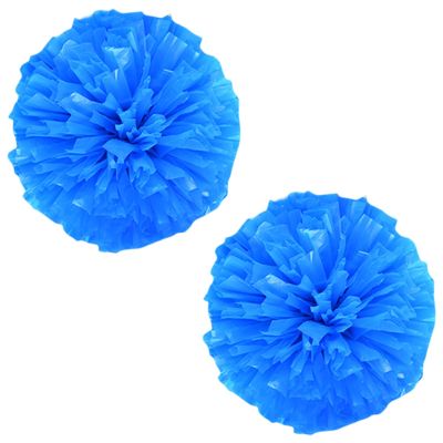 Charque 2 Pack Cheerleading Pom Poms with Four Finger Handle, Colorful Matte Matter Flowe Ball Cheer Poms for School Cheering Dance Team Cheerleading Uniform Accessories Kids Youth Adults Audience