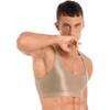 YONGHS Mens Sexy Crisscross Back Sleeveless Muscle Half Tank Top Vest T-Shirts Sports Bras Crop Tops 2# Coffee X-Large view 3