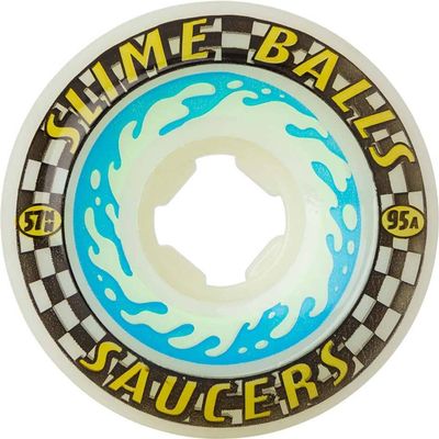 Slime Balls Skateboard Wheels 57mm Saucers 99A White