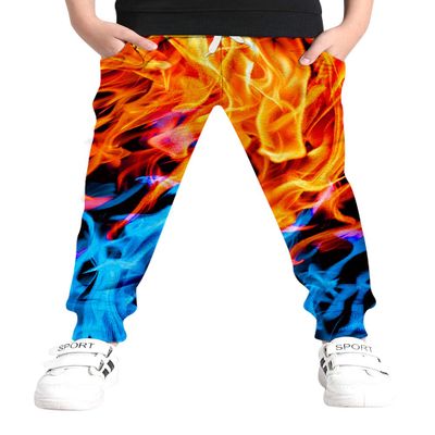 Boys Sweatpants with Pocket Teens Red Flame Graphics Boys 3D Joggers Size 14 Unique Design Boy Jogger Pants Long Trouses 15 16 Years Juniors Casual Sports Clothing