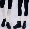 TODO Warm Wool Women's Leg Warmers - above Knee High, Soft (Ecru) view 4