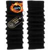 TODO Warm Wool Leg Warmers - above Knee High, Soft, Flexible. (Black) view 1