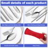 6 Pack Reusable Flatware Sets Spoon,Fork,Knife,Chopsticks,24Pcs Portable Silverware Camping Cutlery Set,Stainless Steel Tableware Travel Utensils with Carrying Case for Camping Picnic Working Hiking view 3