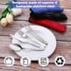 6 Pack Reusable Flatware Sets Spoon,Fork,Knife,Chopsticks,24Pcs Portable Silverware Camping Cutlery Set,Stainless Steel Tableware Travel Utensils with Carrying Case for Camping Picnic Working Hiking view 4