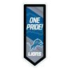 Team Sports America Evergreen NFL Detroit Lions | Ultra-Thin LED Light Wall Sign Dcor | Large Pennant Banner | 9 x 23 Inches | Made in the USA view 2
