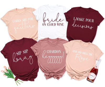 Winery Bachelorette Shirts Party Shirts Wine Theme Bridesmaid Shirt Gift