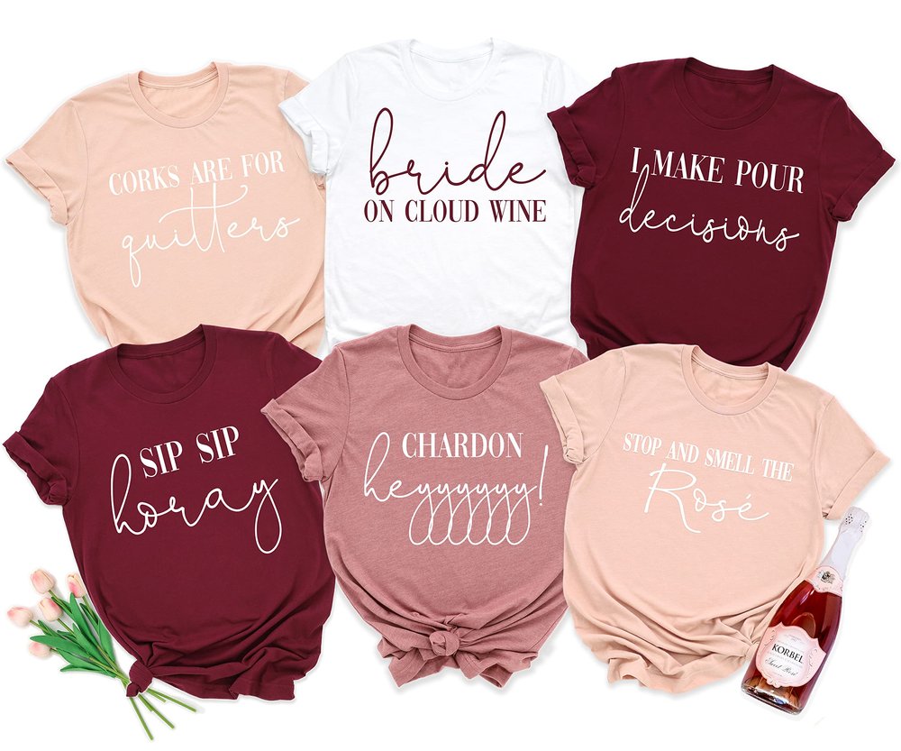 Winery Bachelorette Shirts Party Shirts Wine Theme Bridesmaid Shirt Gift