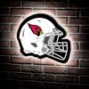 Team Sports America Evergreen NFL Arizona Cardinals Ultra-Thin LED Light Wall Sign Decor | Full Size Replica Helmet | 19.5 x 15 Inches | Made in the USA view 1
