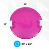 Superio Round Snow Saucer Sleds- 26 Plastic Disc Sleds for Kids and Adults- Heavy Duty Sled Discs with Handles for Downhill Sledding, Winter Outdoor Sports, (Fuchsia) view 2