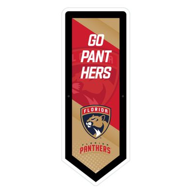 Team Sports America Evergreen NHL Florida Panthers | Ultra-Thin LED Light Wall Sign Decor | Large Pennant Banner | 9 x 23 Inches | Made in the USA