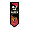 Team Sports America Evergreen NHL Chicago Blackhawks | Ultra-Thin LED Light Wall Sign Decor | Large Pennant Banner | 9 x 23 Inches | Made in the USA view 2