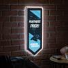 Team Sports America Evergreen NFL Carolina Panthers | Ultra-Thin LED Light Wall Sign Decor | Large Pennant Banner | 9 x 23 Inches | Made in the USA view 1