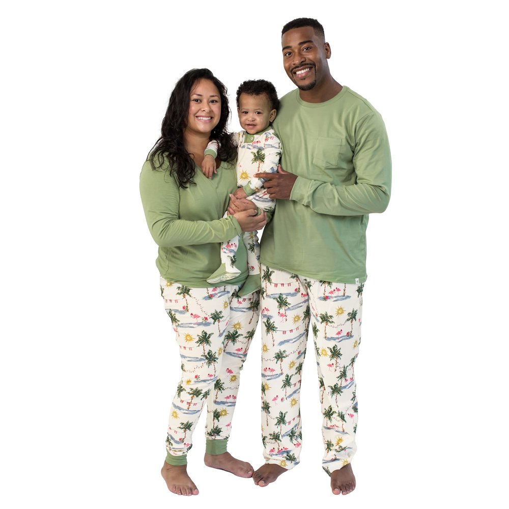 Burt's Bees Baby Family Matching Holiday Pajamas - Organic Cotton PJs for Infants, Toddlers, Kids, Men, and Women