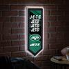 Team Sports America Evergreen NFL New York Jets | Ultra-Thin LED Light Wall Sign Decor | Large Pennant Banner | 9 x 23 Inches | Made in the USA view 1