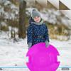 Superio Round Snow Saucer Sleds- 26 Plastic Disc Sleds for Kids and Adults- Heavy Duty Sled Discs with Handles for Downhill Sledding, Winter Outdoor Sports, (Fuchsia) view 4