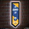 Team Sports America Evergreen NHL Buffalo Sabres | Ultra-Thin LED Light Wall Sign Decor | Large Pennant Banner | 9 x 23 Inches | Made in the USA view 1