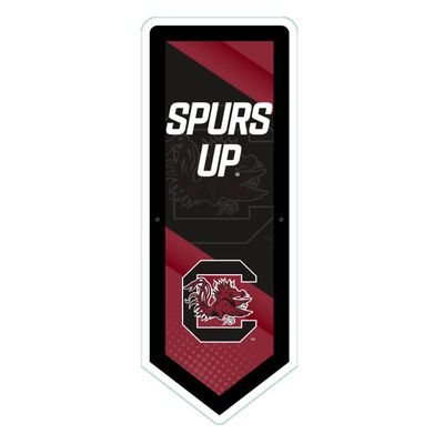 Team Sports America Evergreen NCAA University of South Carolina | Ultra-Thin LED Light Wall Sign Decor | Large Pennant Banner | 9 x 23 Inches | Made in the USA