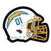 Team Sports America Evergreen NFL Los Angeles Chargers Ultra-Thin LED Light Wall Sign Decor | Full Size Replica Helmet | 19.5 x 15 Inches | Made in the USA view 2
