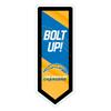 Team Sports America Evergreen NFL Los Angeles Chargers | Ultra-Thin LED Light Wall Sign Decor | Large Pennant Banner | 9 x 23 Inches | Made in the USA view 2