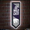 Team Sports America Evergreen NCAA Kansas State University | Ultra-Thin LED Light Wall Sign Decor | Large Pennant Banner | 9 x 23 Inches | Made in the USA view 1