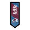 Team Sports America Evergreen NHL Colorado Avalanche | Ultra-Thin LED Light Wall Sign Decor | Large Pennant Banner | 9 x 23 Inches | Made in the USA view 1