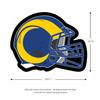 Team Sports America Evergreen NFL Los Angeles Rams Ultra-Thin LED Light Wall Sign Decor | Full Size Replica Helmet | 19.5 x 15 Inches | Made in the USA view 2