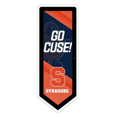 Team Sports America Evergreen NCAA Syracuse University | Ultra-Thin LED Light Wall Sign Decor | Large Pennant Banner | 9 x 23 Inches | Made in the USA