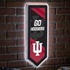 Team Sports America Evergreen NCAA Indiana University | Ultra-Thin LED Light Wall Sign Decor | Large Pennant Banner | 9 x 23 Inches | Made in the USA view 1