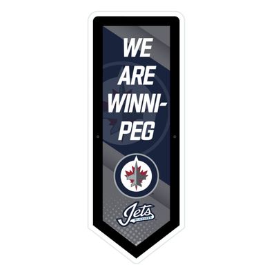 Team Sports America Evergreen NHL Winnipeg Jets | Ultra-Thin LED Light Wall Sign Decor | Large Pennant Banner | 9 x 23 Inches | Made in the USA