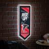 Team Sports America Evergreen NFL Atlanta Falcons | Ultra-Thin LED Light Wall Sign Decor | Large Pennant Banner | 9 x 23 Inches | Made in the USA view 1