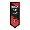 Team Sports America Evergreen NCAA Texas Tech University | Ultra-Thin LED Light Wall Sign Decor | Large Pennant Banner | 9 x 23 Inches | Made in the USA view 1