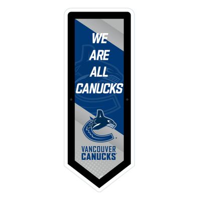 Team Sports America Evergreen NHL Vancouver Canucks | Ultra-Thin LED Light Wall Sign Decor | Large Pennant Banner | 9 x 23 Inches | Made in the USA