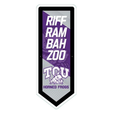 Team Sports America Evergreen NCAA Texas Christian University | Ultra-Thin LED Light Wall Sign Decor | Large Pennant Banner | 9 x 23 Inches | Made in the USA