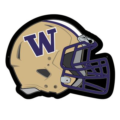 Team Sports America Evergreen NCAA University of Washington Ultra-Thin LED Light Wall Sign Decor | Full Size Replica Helmet | 19.5 x 15 Inches | Made in the USA